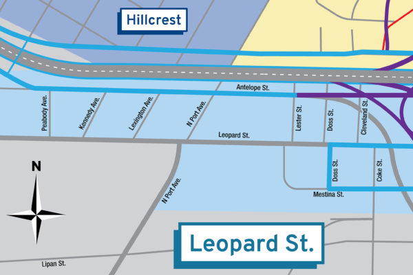 Harbor Bridge Project | Leopard St Regional Map